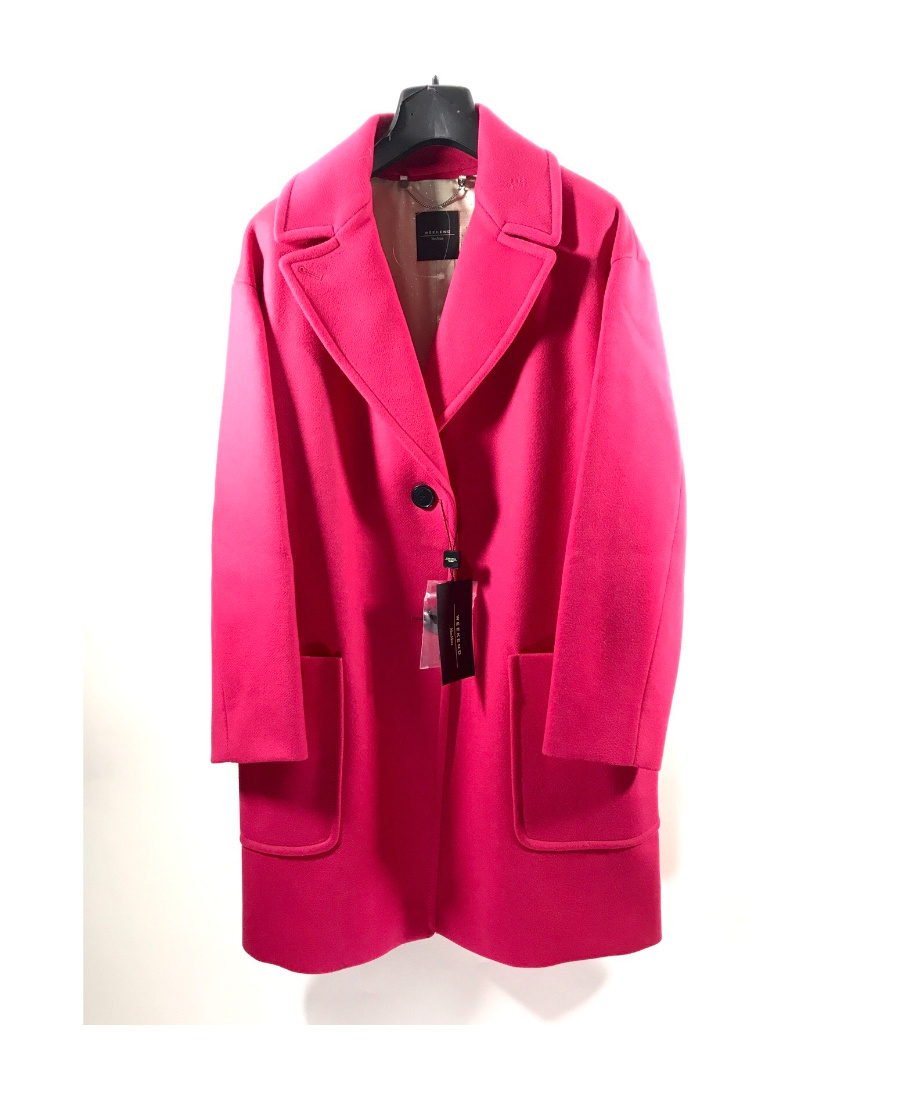 Weekend Max Mara Long-sleeved Lapel Coat In Pink