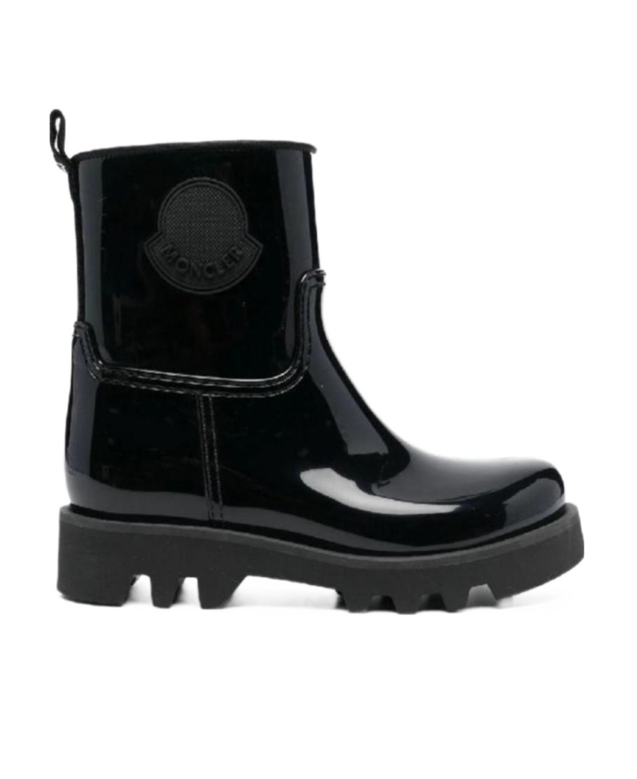 Moncler Kickstream Waterproof Rain Boot In Black