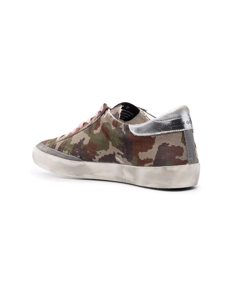 Golden Goose Super-star Camouflage-print Sneakers In White