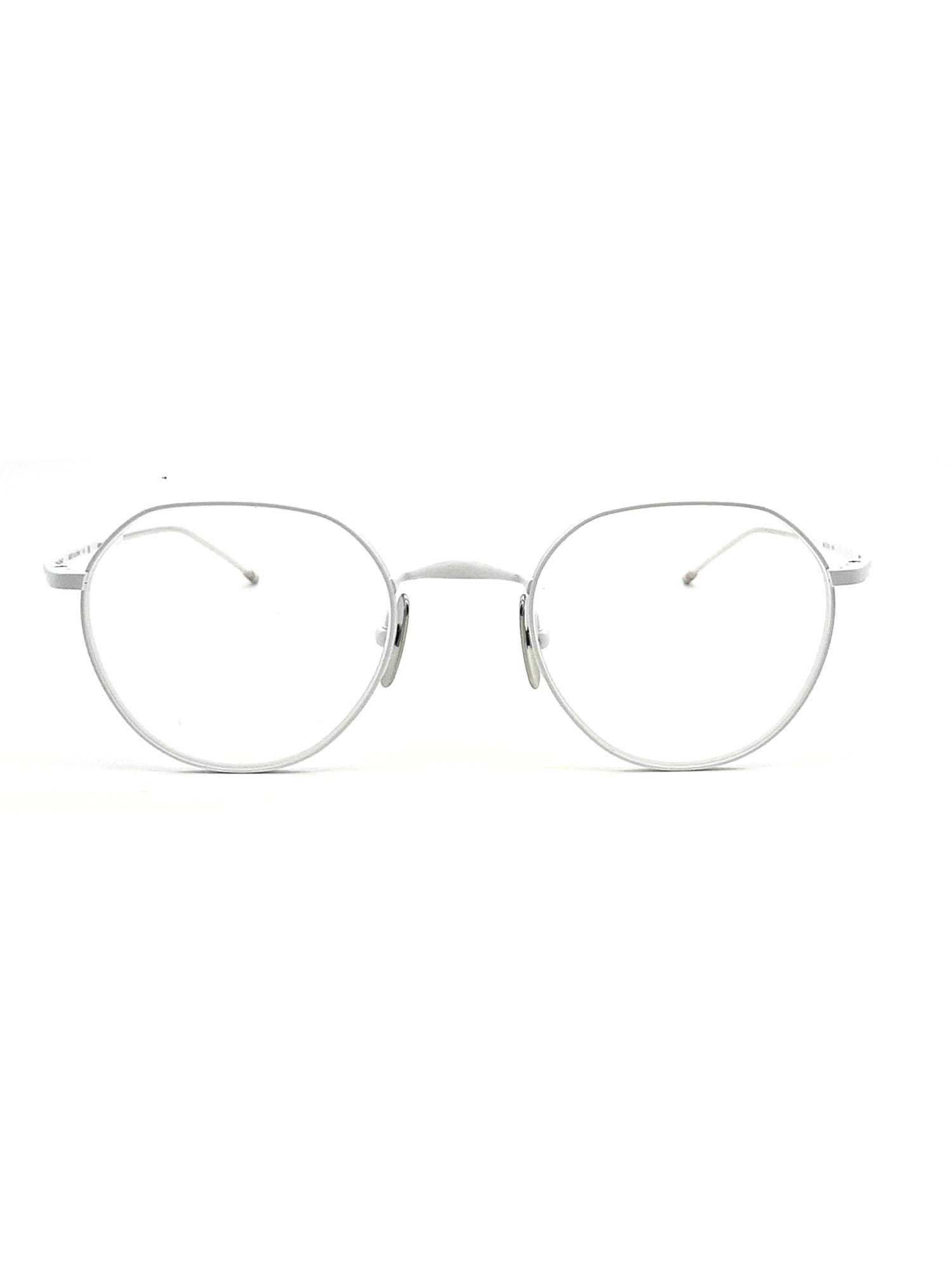 Thom Browne Round Frame Flat Mirror In White