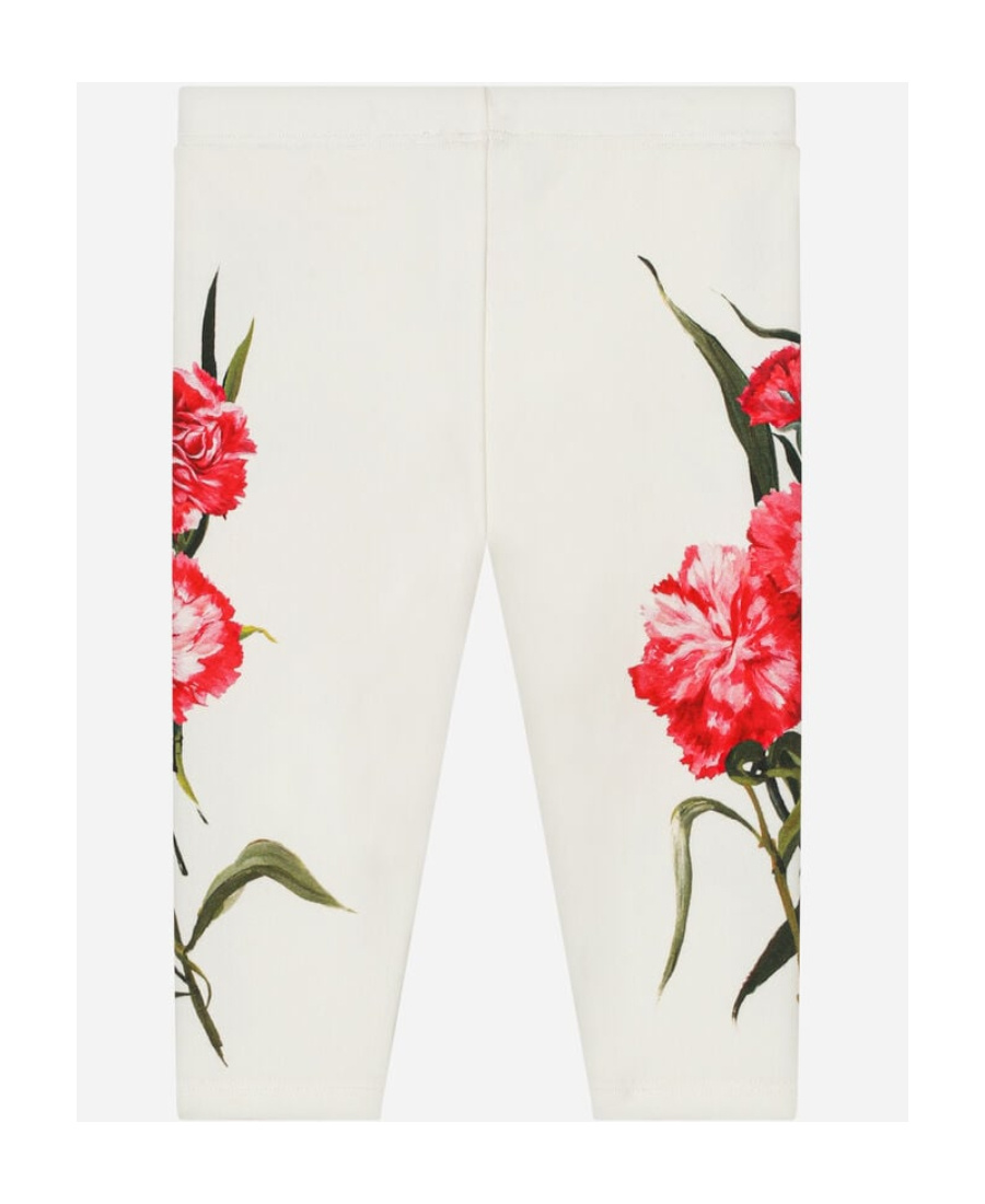 Dolce & Gabbana Floral-print Leggings In Multicolor