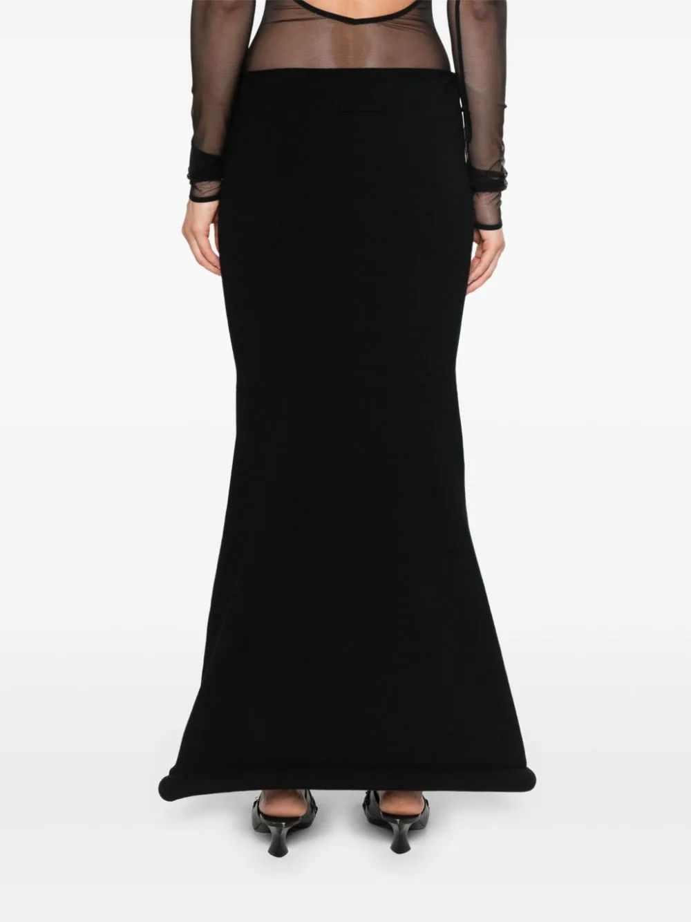 Jean Paul Gaultier Black 'the Knit 3d' Maxi Skirt In Black