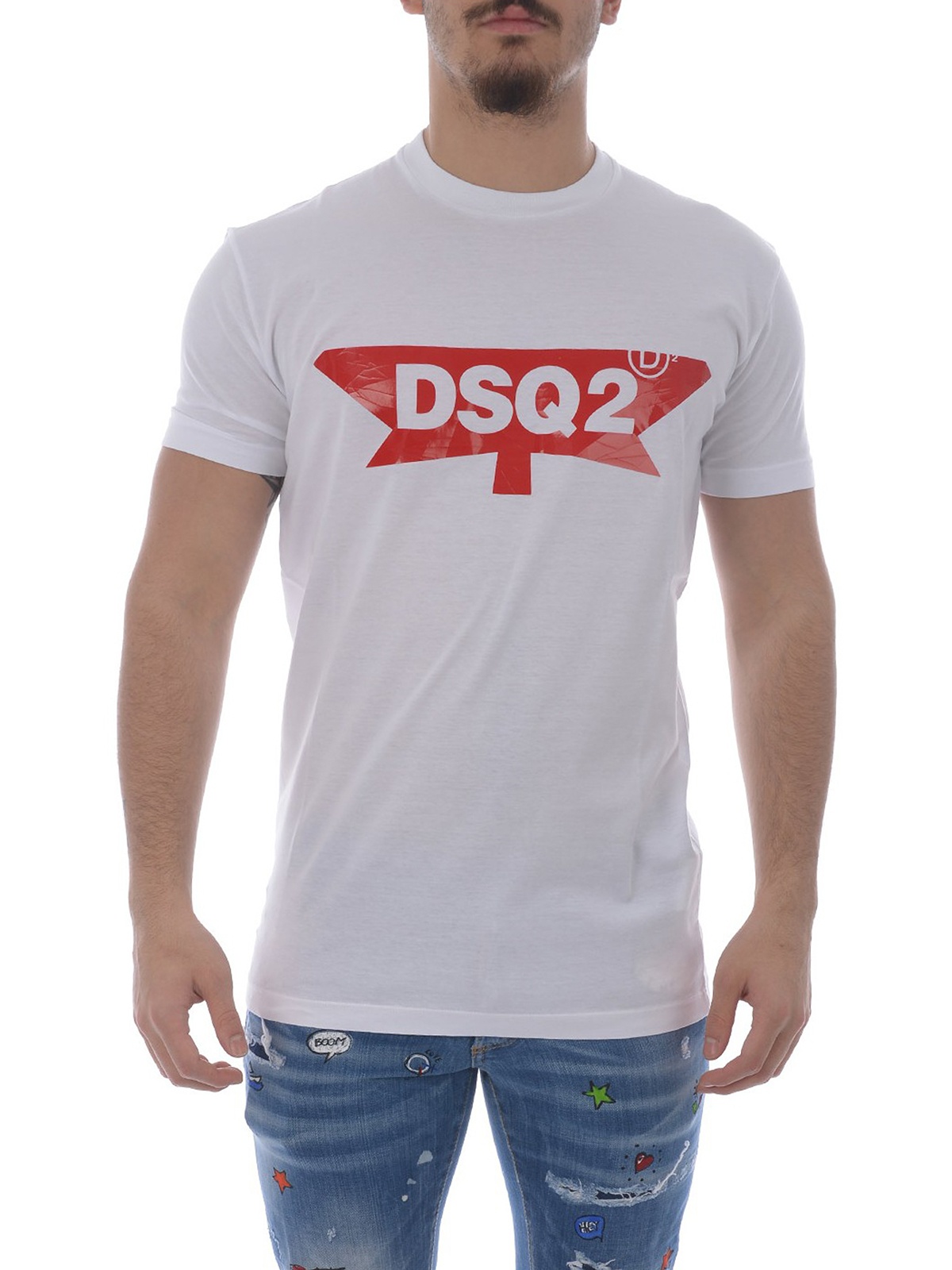 Dsquared2 Logo Printed T-shirt In White