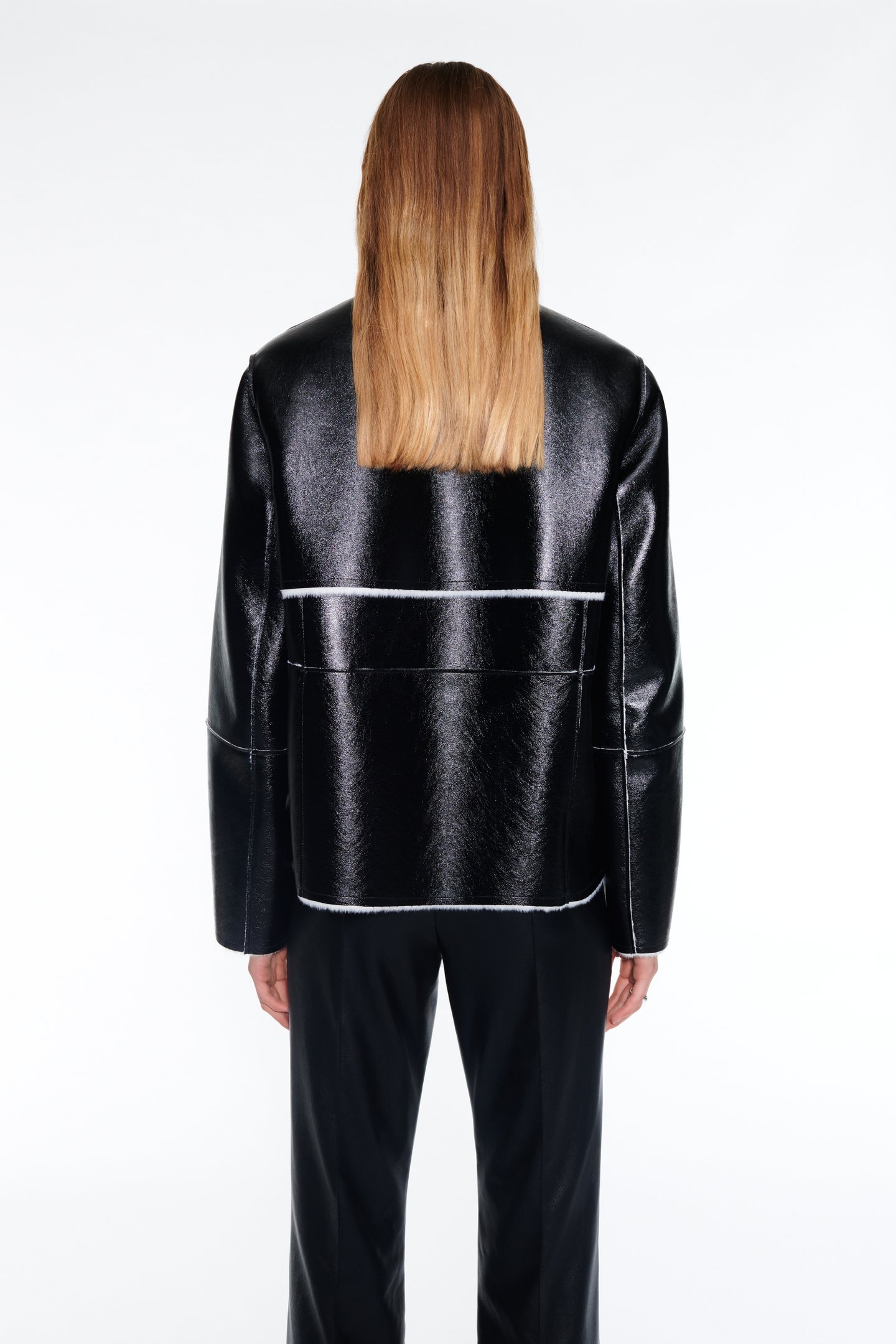STAND STUDIO LARA FAUX-SHEARLING DOUBLE-BREASTED JACKET