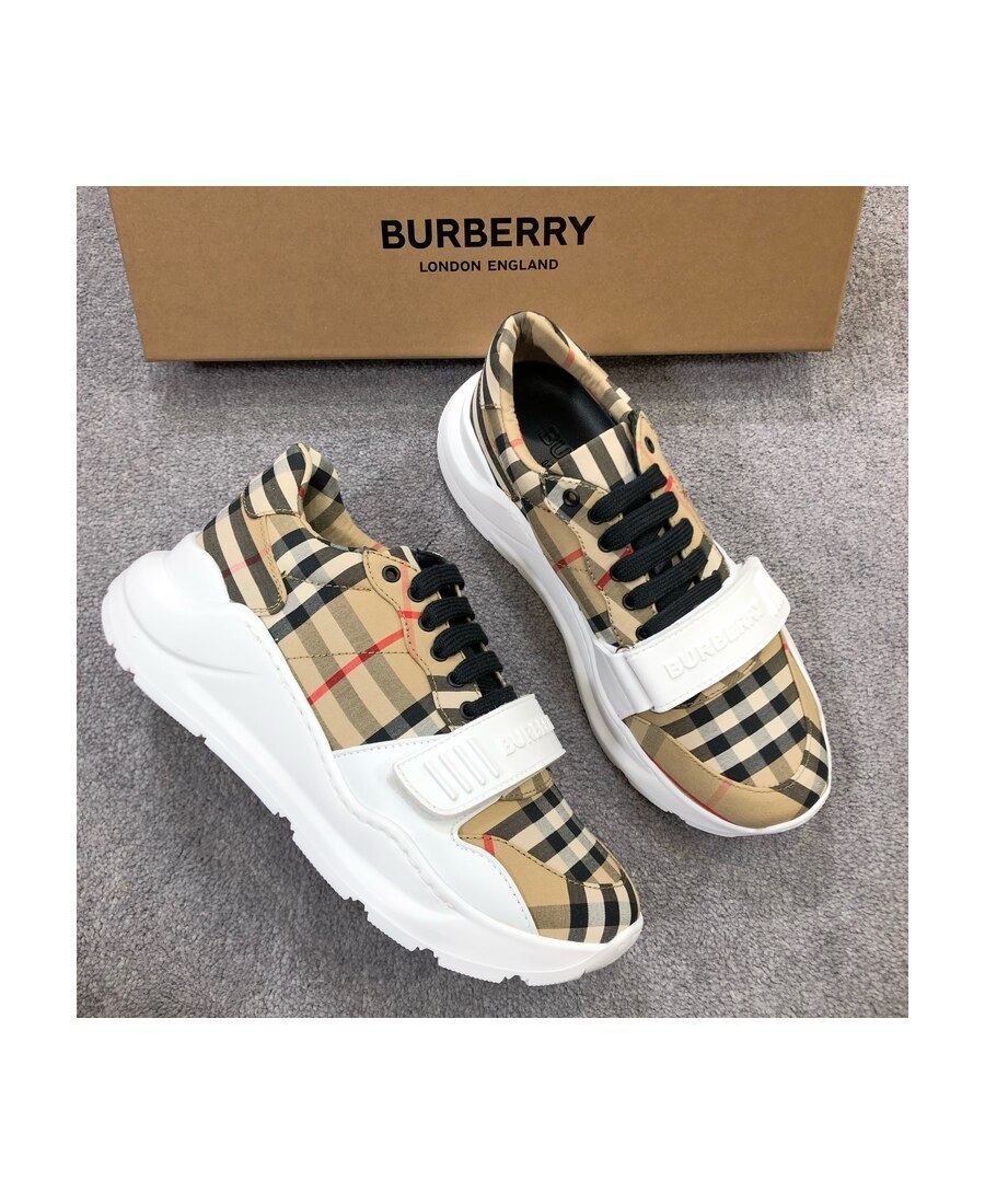 BURBERRY VINTAGE CHECK LOW-TOP SNEAKERS 