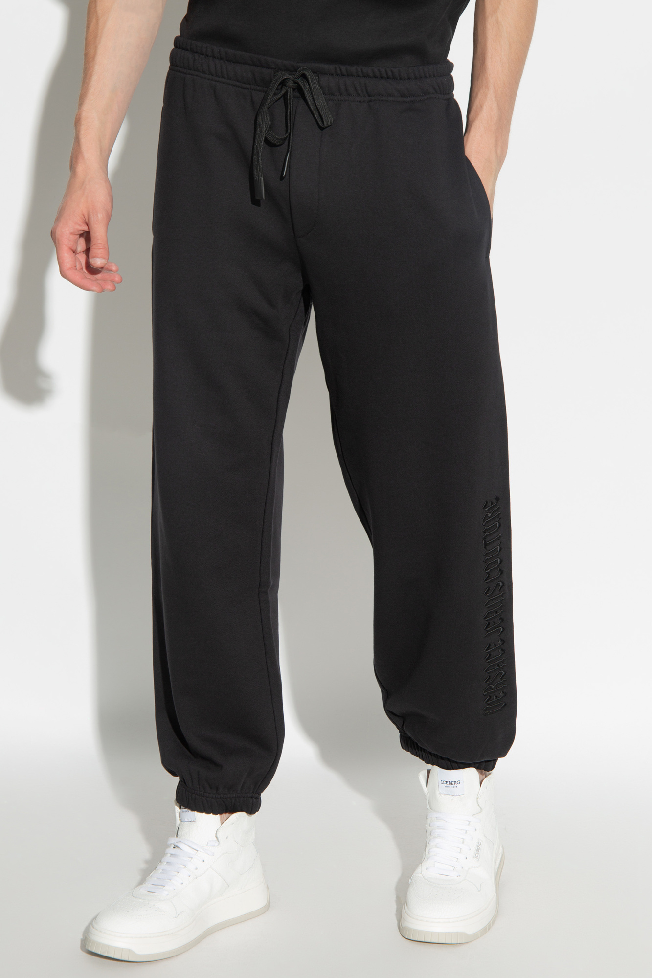 Versace Jeans Drawstring Sweatpants In Black