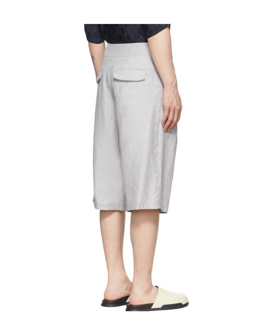 Giorgio Armani Grey Viscose Shorts In White