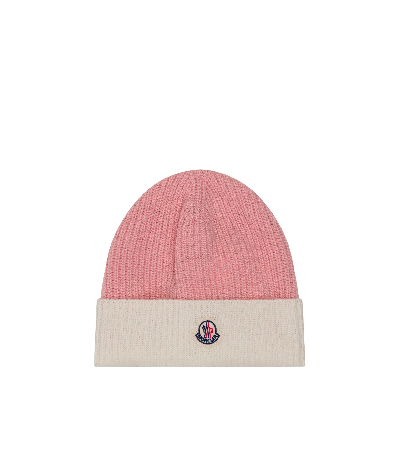 Moncler Logo Wool Hat In Pink