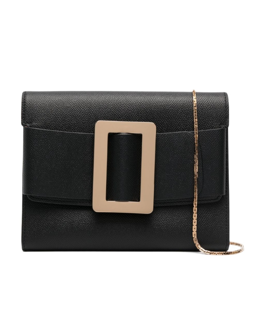 Boyy Buckle Travel Case Leather Crossbody Bag In Black