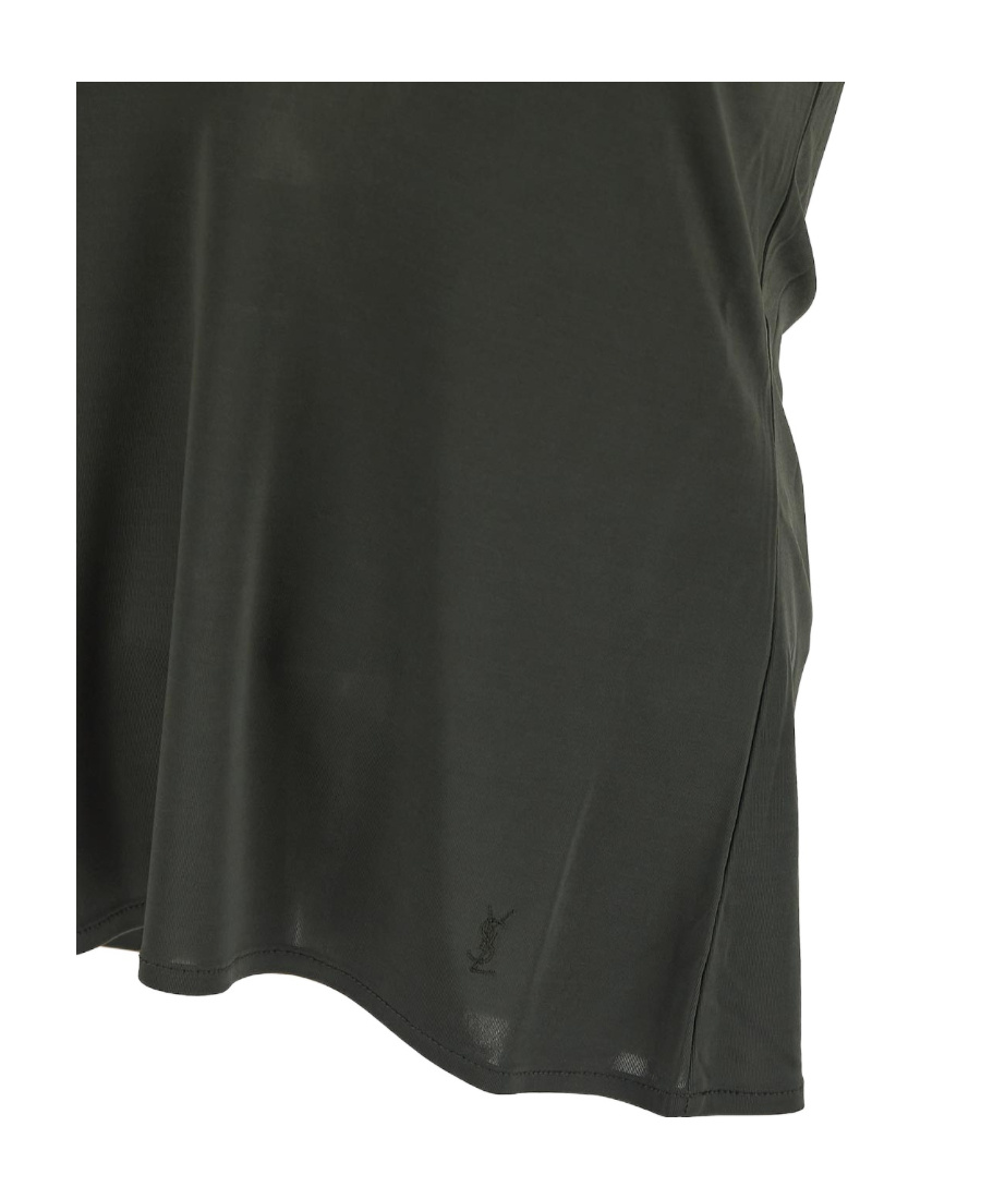 Saint Laurent Plunging U-neck Sleeveless Top In Black