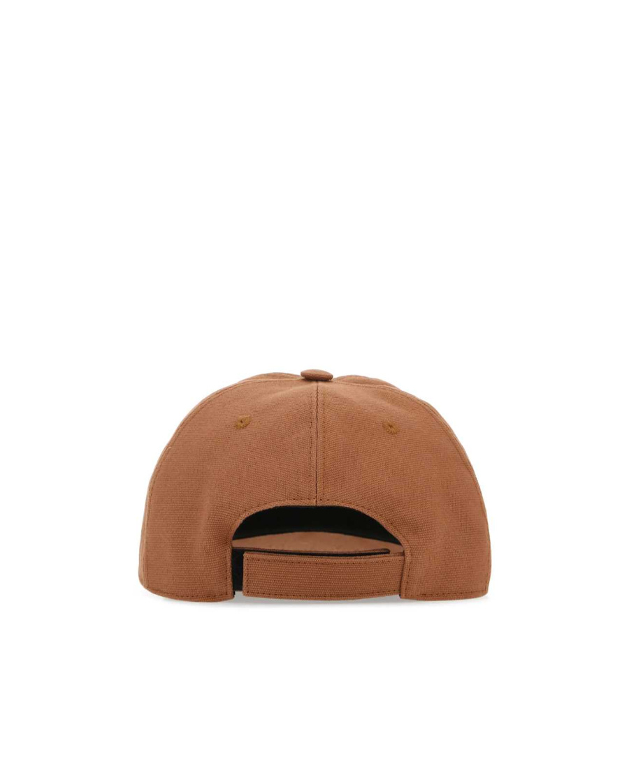Stella Mccartney Caramel Cotton Blend Baseball Cap In Brown