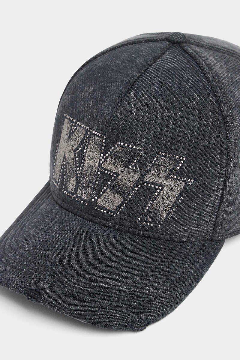 Dsquared2 Kiss Embellished Baseball Cap In Blue