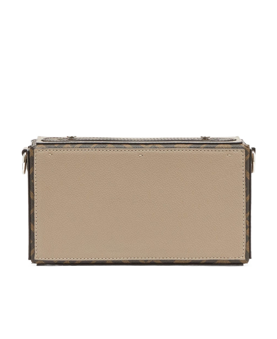 Fendi Ff Soft Trunk Baguette In Nude
