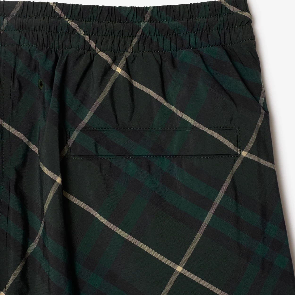Burberry Check-print Drawstring Swim Shorts In Black