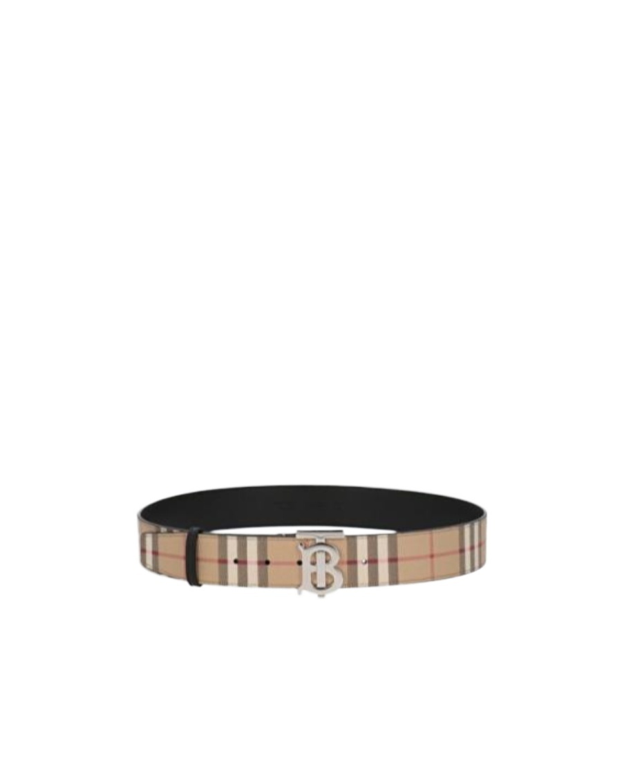 BURBERRY BURBERRY TB PLAQUE CHECKED BUCKLE BELT