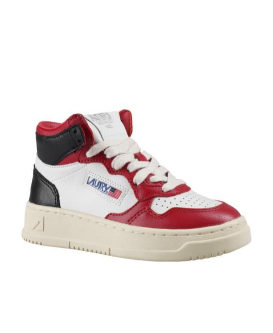 Autry Red Sneakers For Kids With Logo In Multicolor
