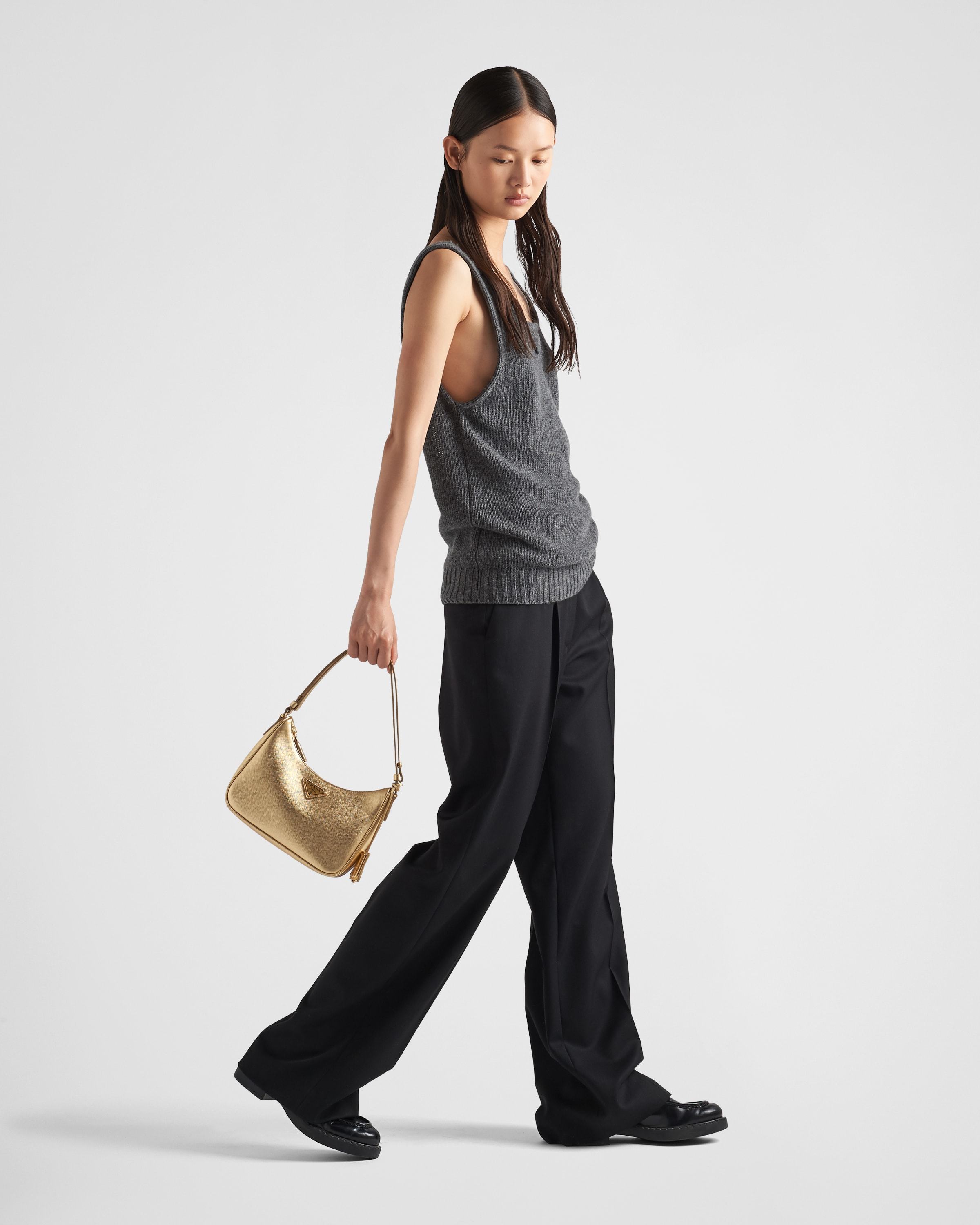 Prada Re-edition 2005 Shoulder Bag In Yellow