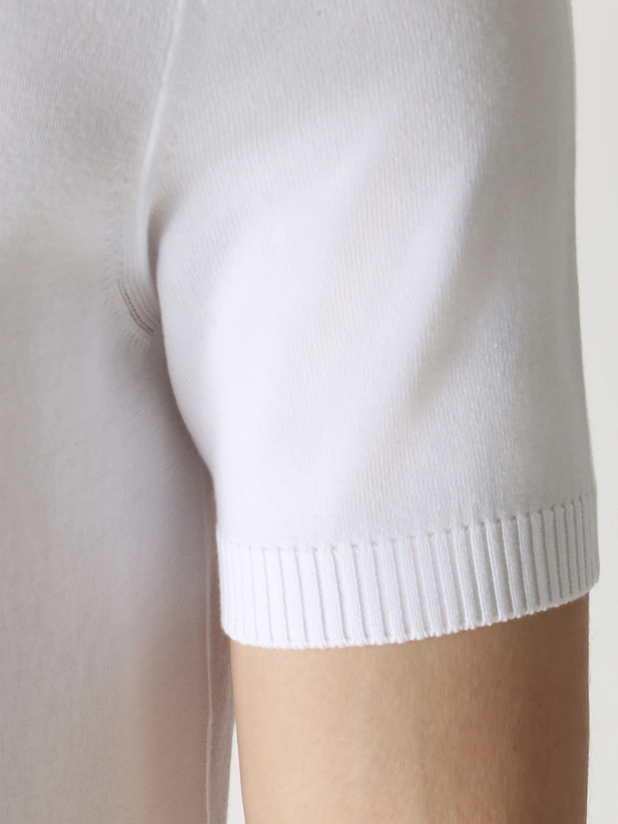 Malo T-shirt Girocollo In Jersey Di Cotone In White