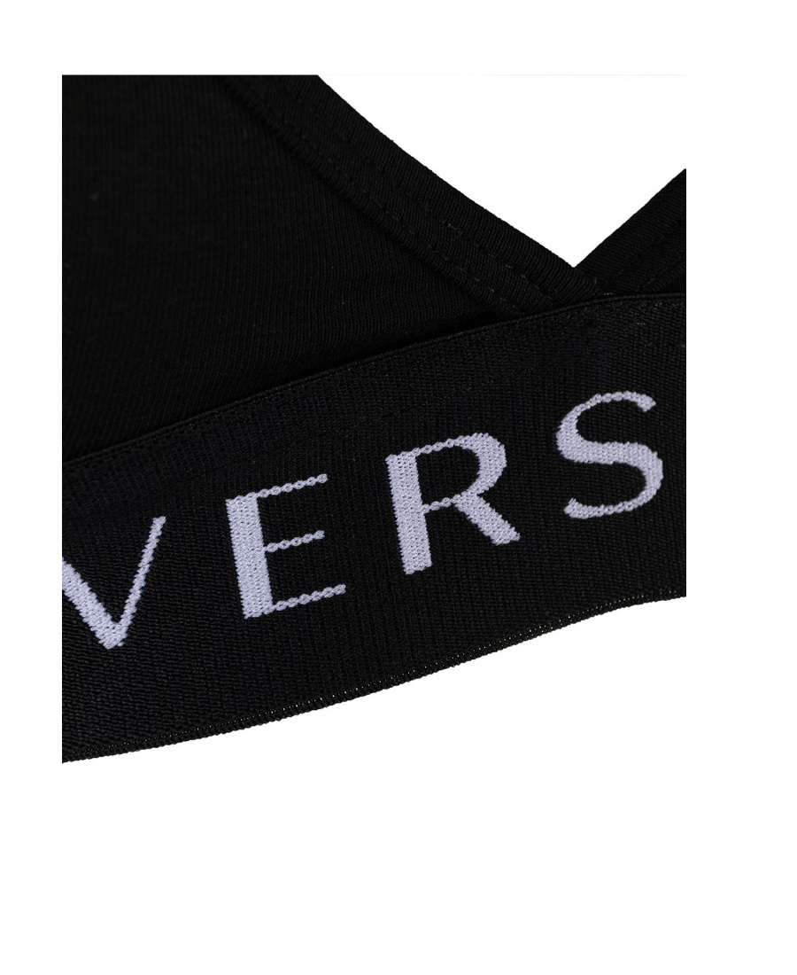 Versace Logo-print Bra In Nude