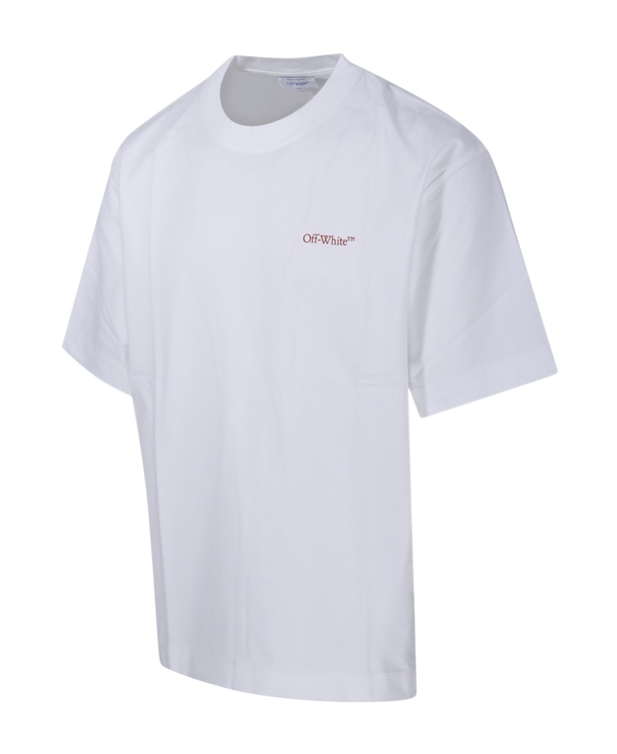 Off-white Back Arrow Printing Round Neck Short Sleeve White In White