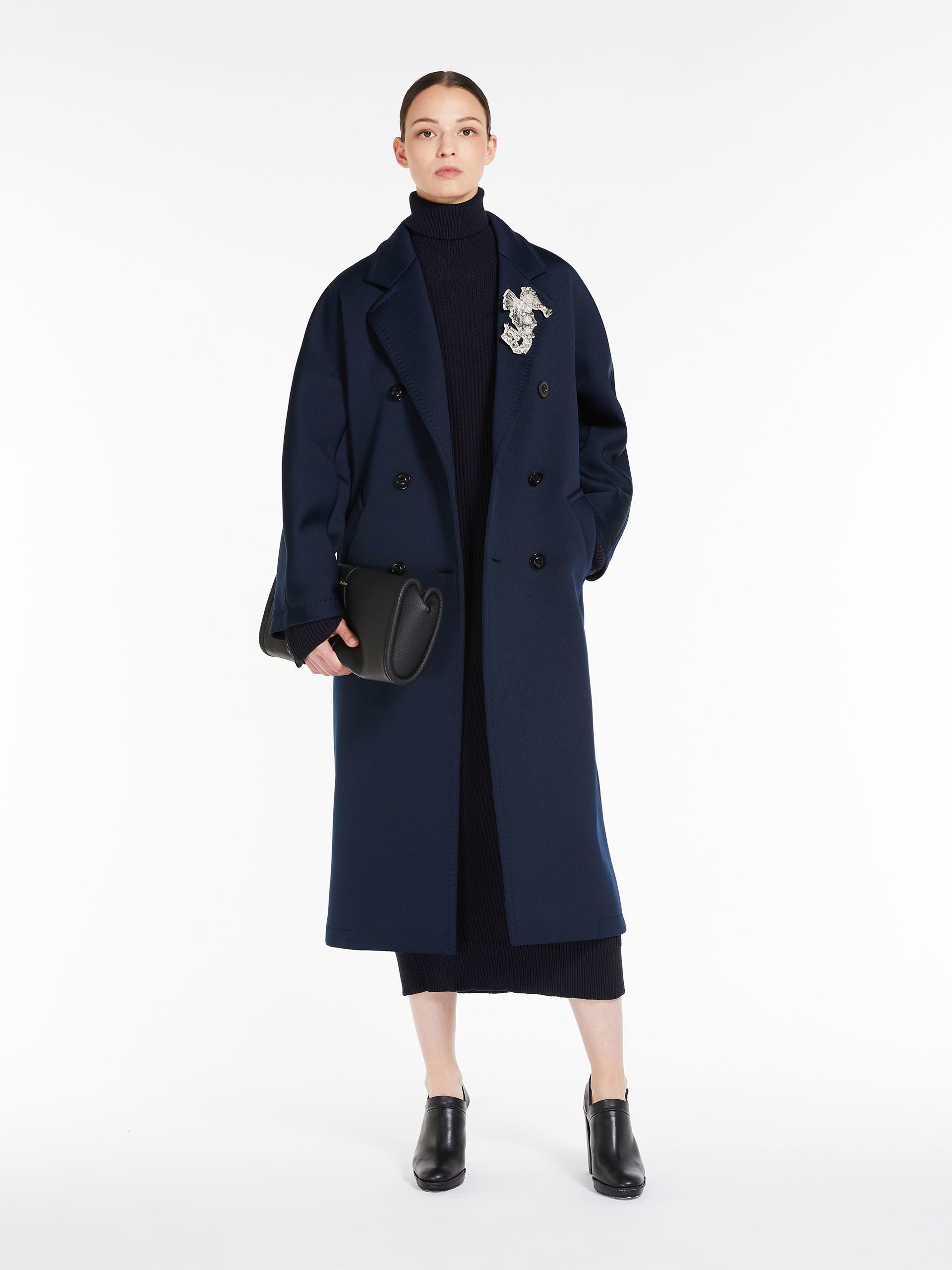 Max Mara Canasta Reversible Trench Coat In Black