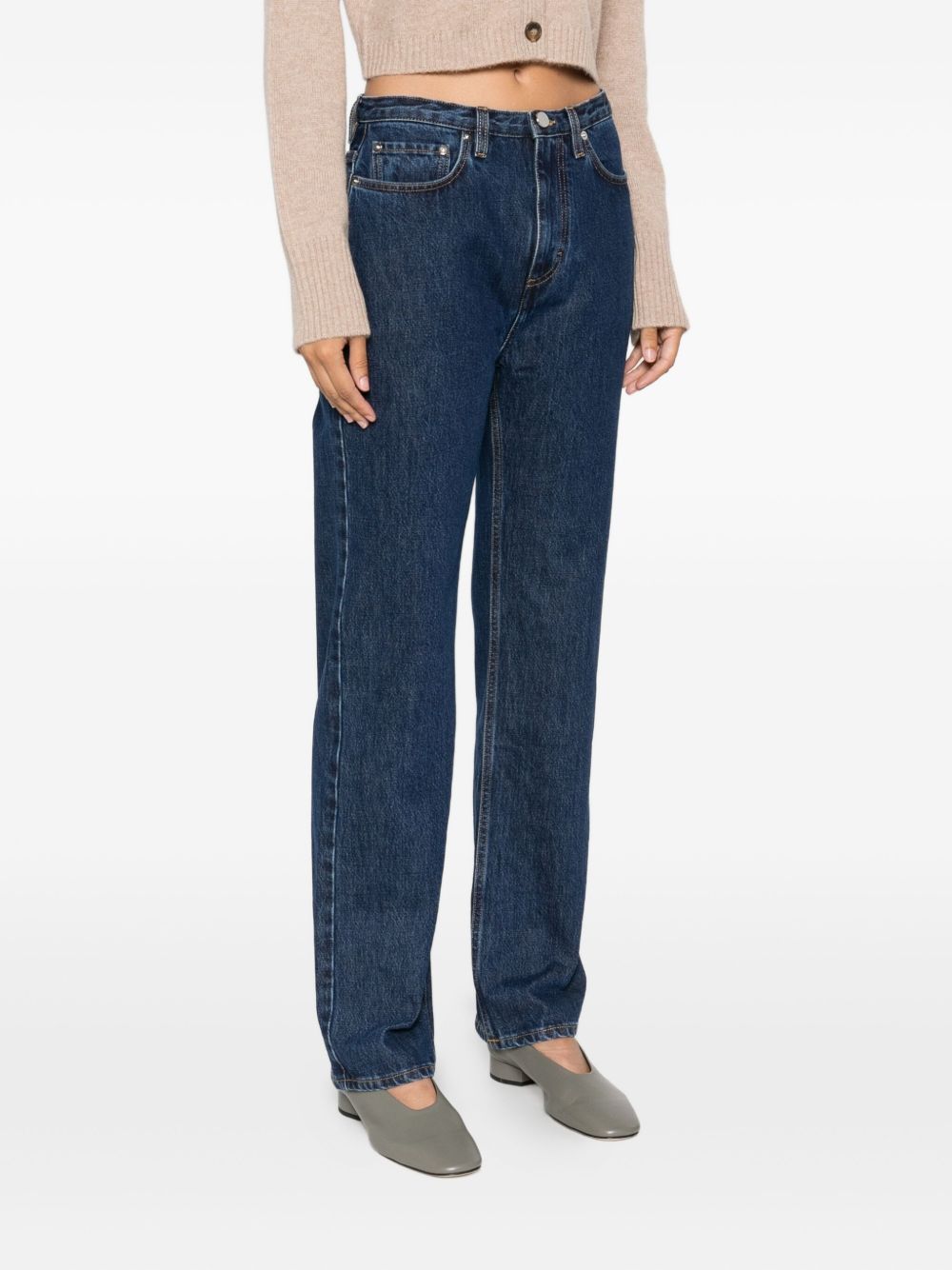Loulou De Saison Multi-pocket Jeans In Blue