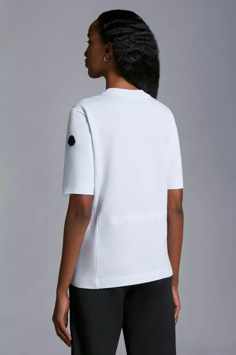 Moncler Logo-embossed Cotton T-shirt In White