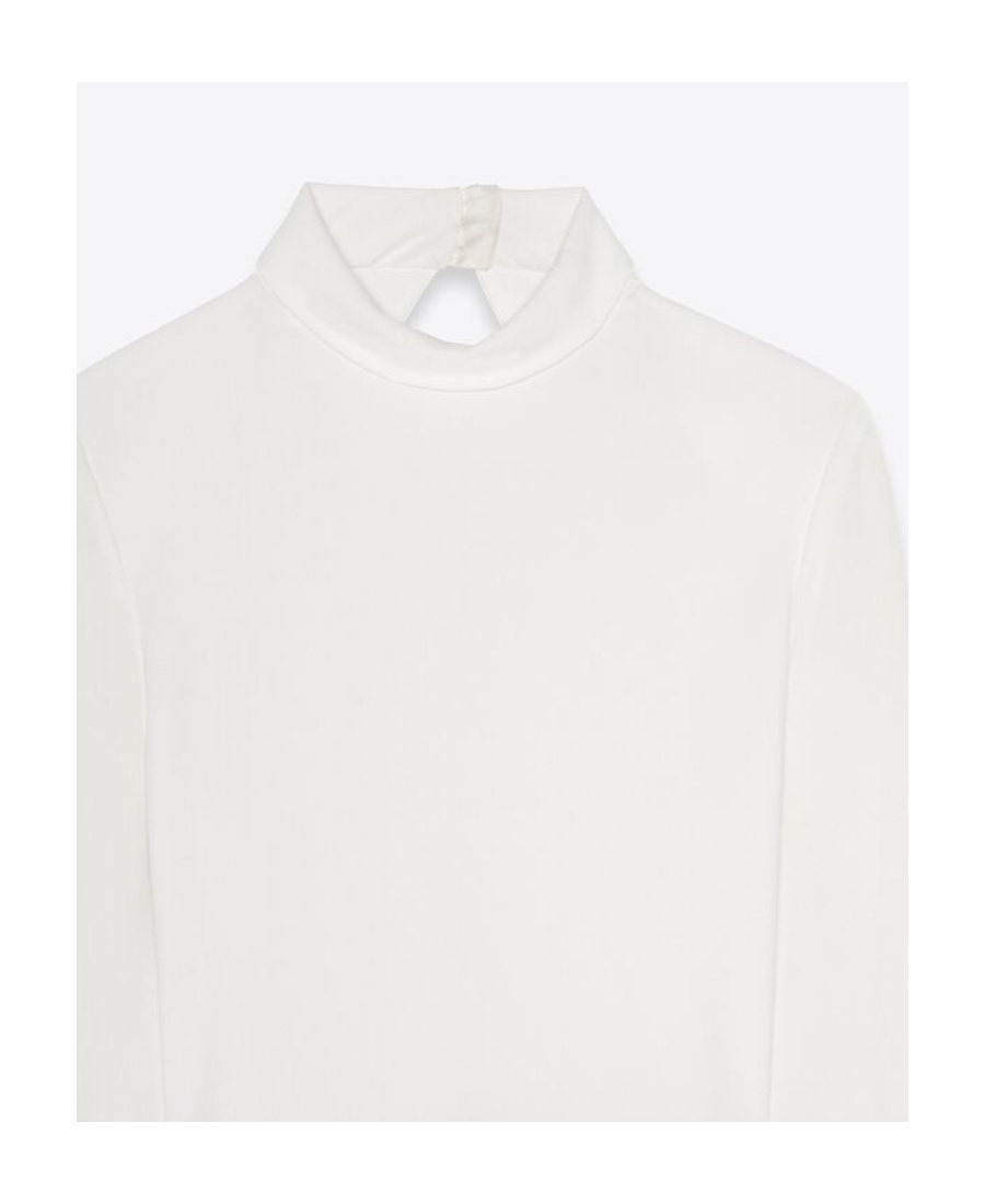 Saint Laurent Backless Playsuit In White