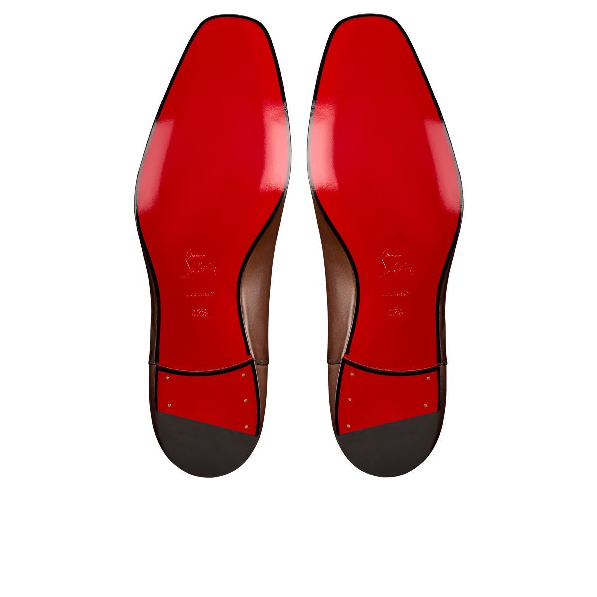 Christian Louboutin Classic Design Derby Shoes In Brown