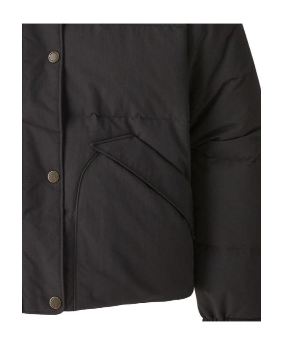 Patagonia Downdrift Recycled Down Jacket With Removable Hood In Black