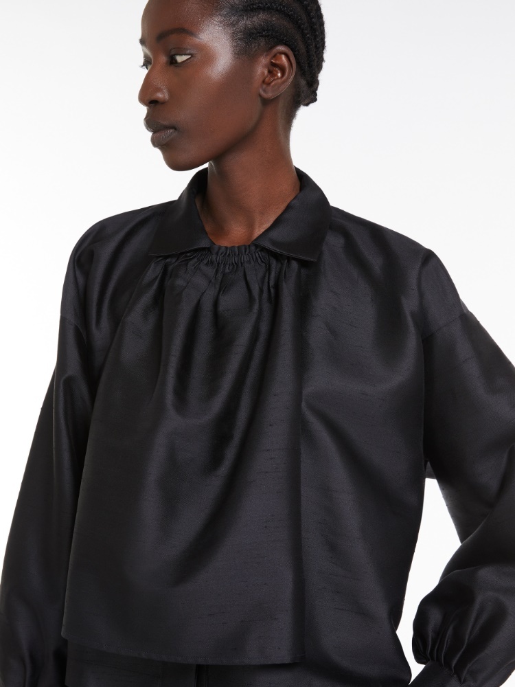 Max Mara Long-sleeved Shirt In Black
