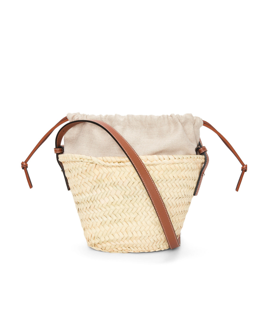 Loewe Lanyard Bucket Shoulder Bag In Nude