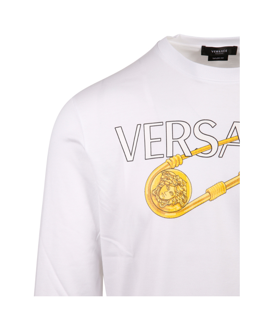 Versace Logo Printed T-shirt In White