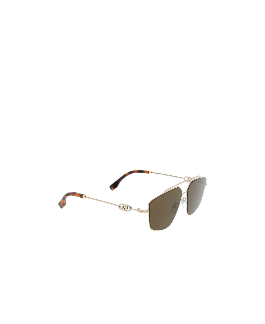 Fendi Eyewear Geometric Frame Sunglasses In Green