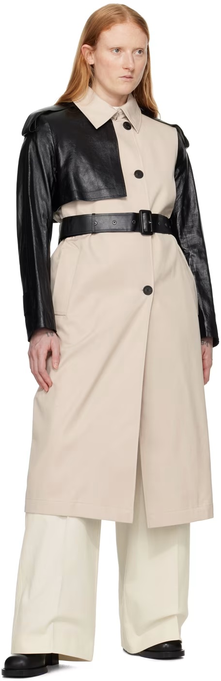 Mackage Belt Trench Coat In Multicolor