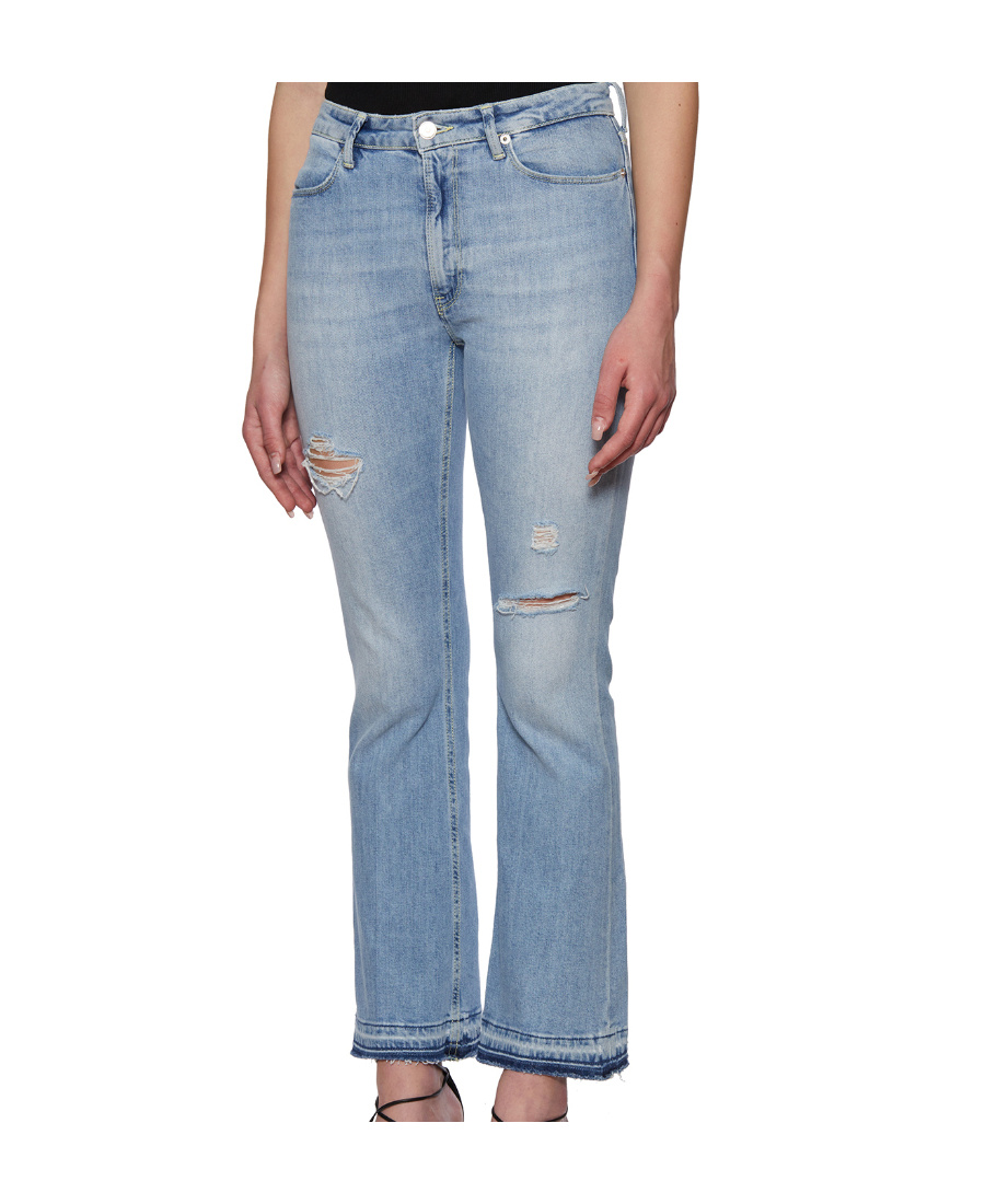 Dondup Mid-rise Flared Jeans In Blue