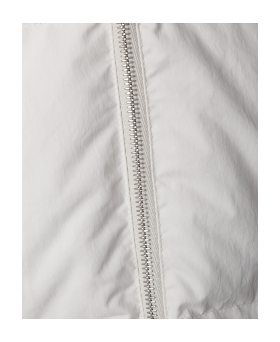 Jil Sander Padded Zip-up Hooded Jacket In White