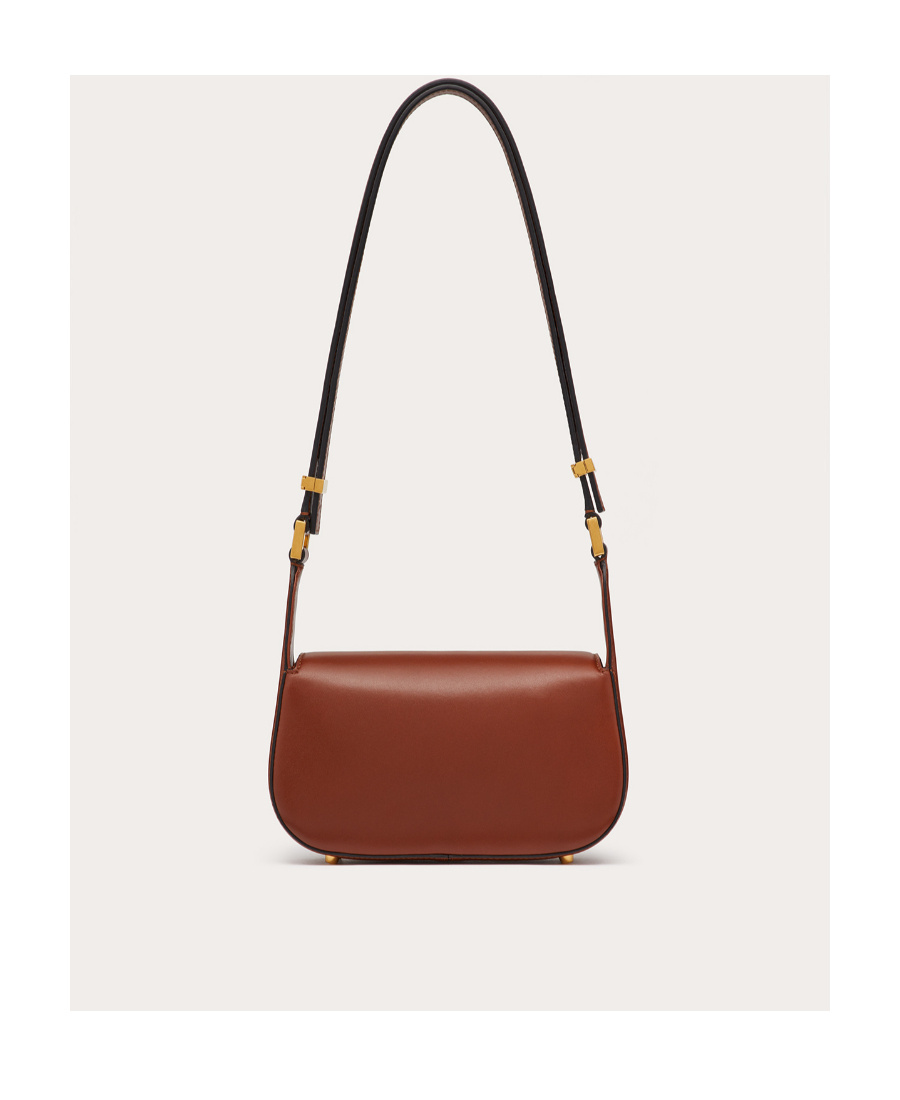 Valentino Vlogo Leather Crossbody Bag In Brown