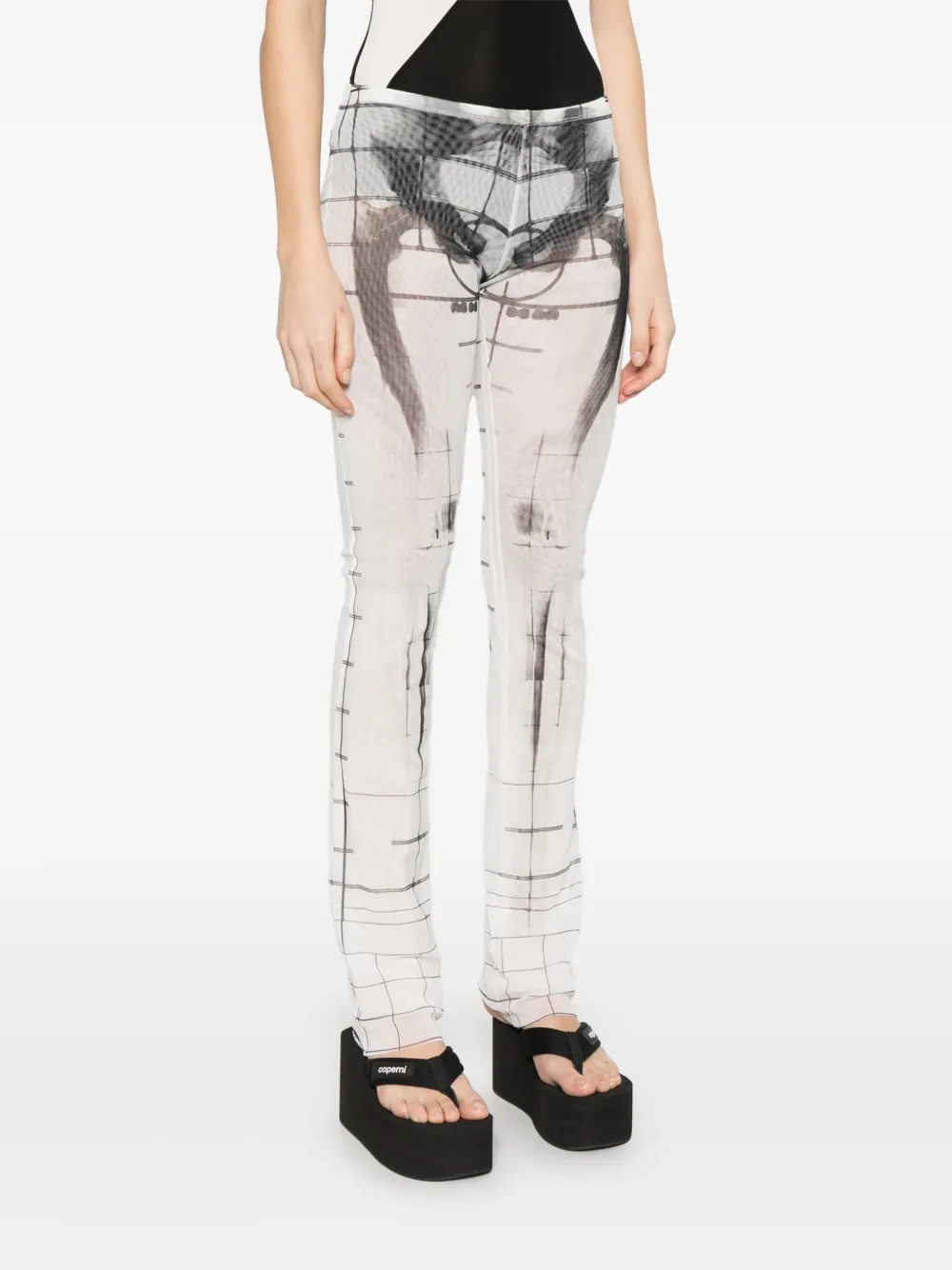 Jean Paul Gaultier Squeletor-print Trousers In White