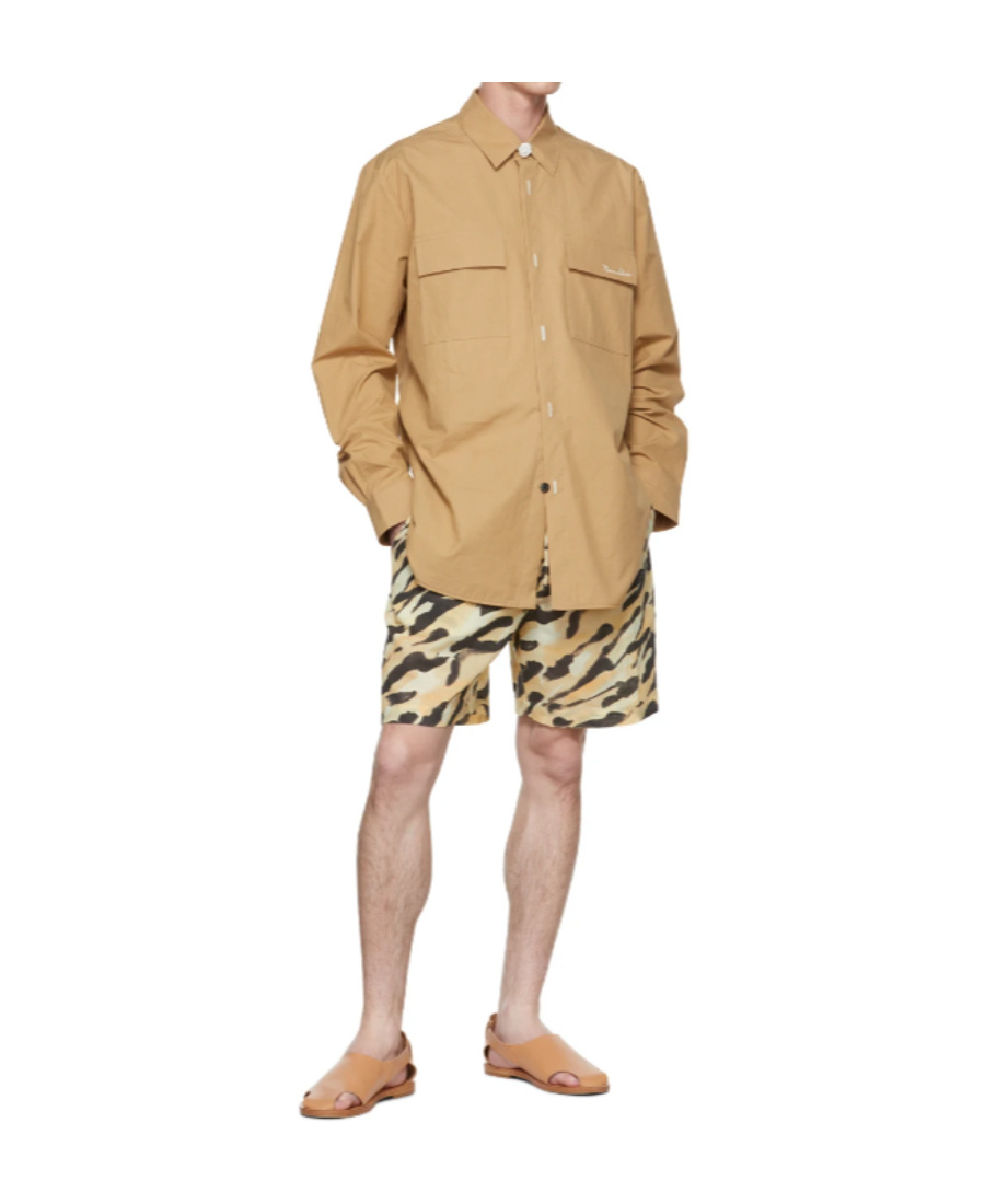 Nanushka Beige Doxxi Shorts In Nude