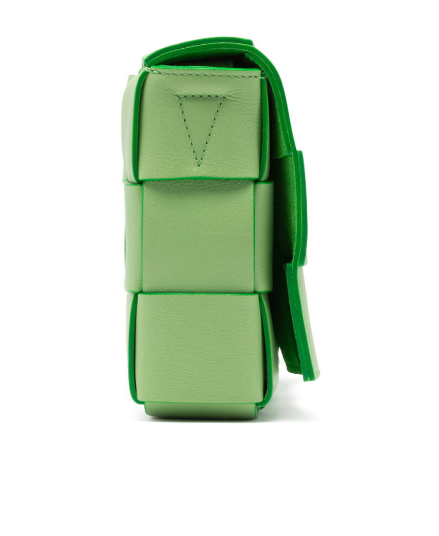 Bottega Veneta Cross-body Woven Design Shoulder Bag In Green