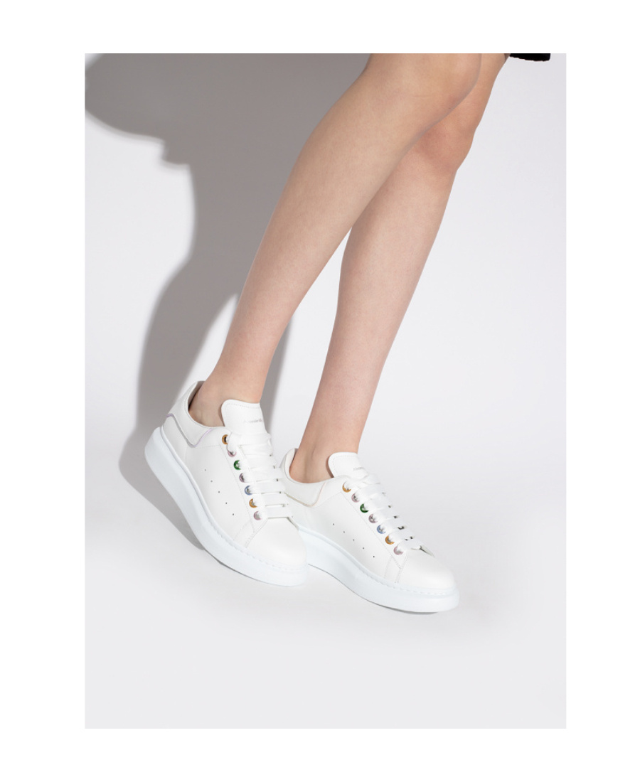 Alexander Mcqueen Leather Lace Up Trainers In White