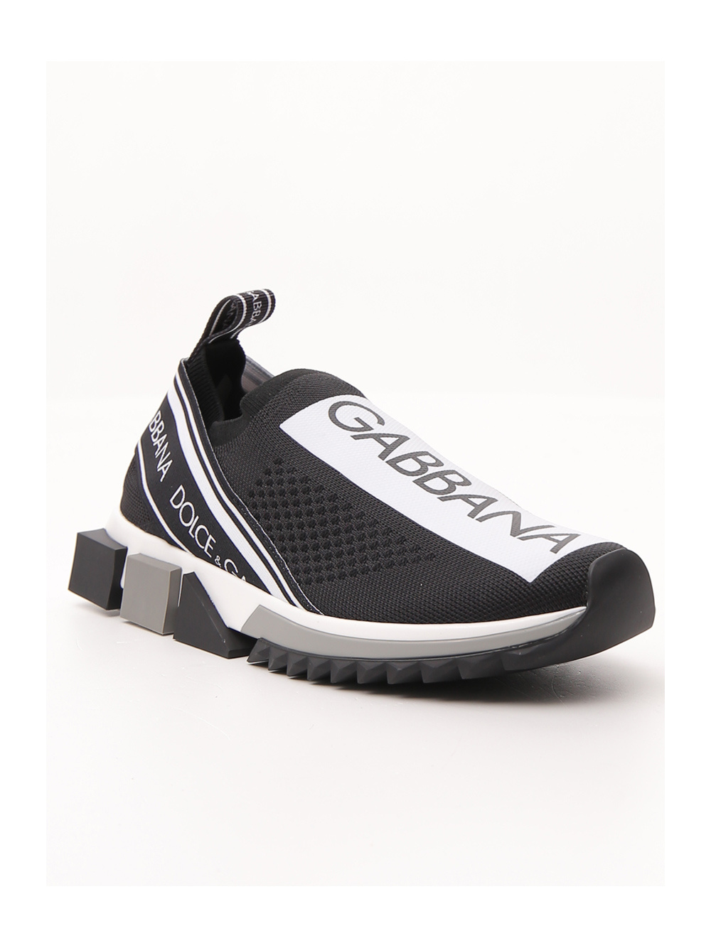 Dolce & Gabbana Sorrento Logo-print Mesh Sneakers In Black