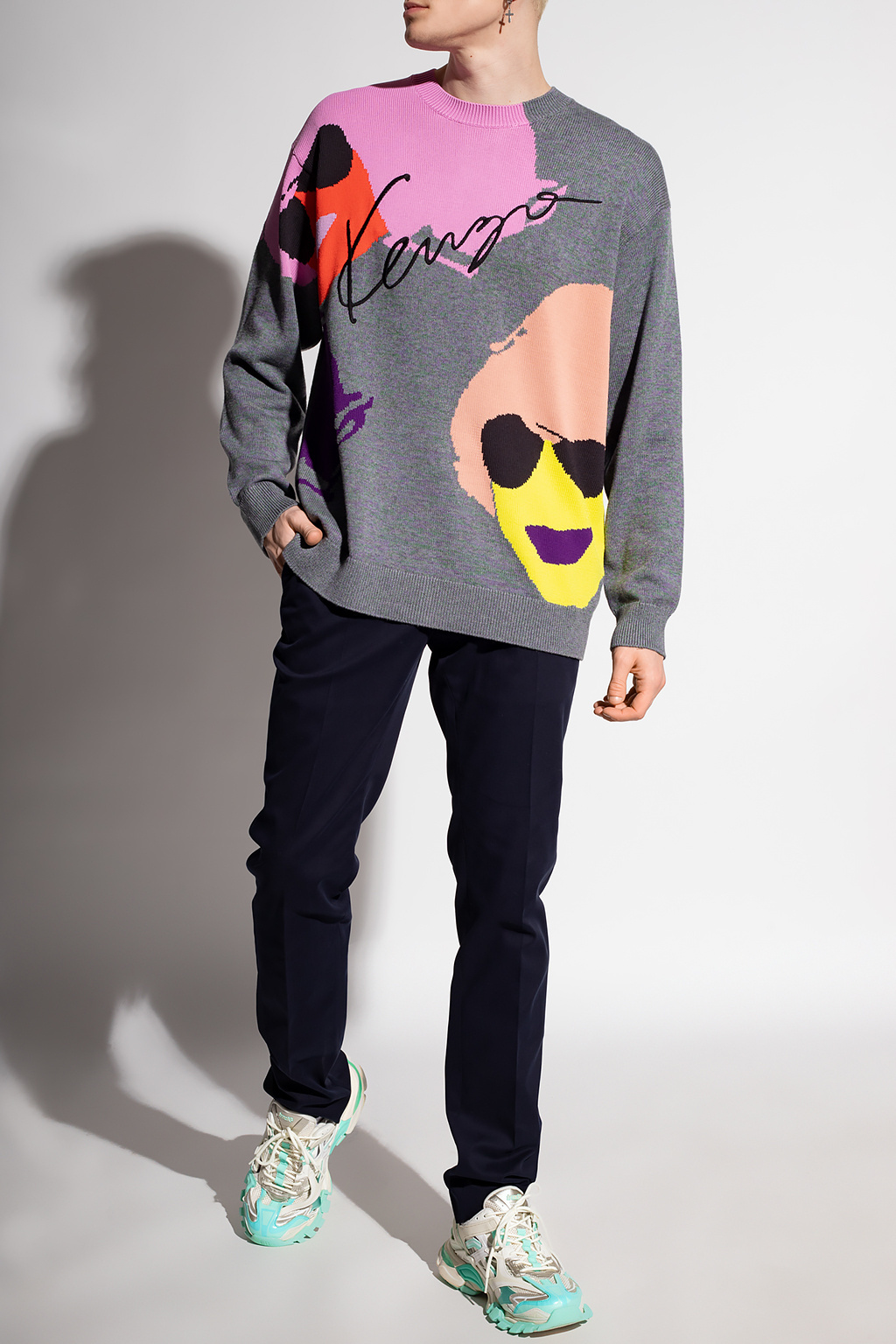 Kenzo Intarsia-knit Jumper In Multicolor