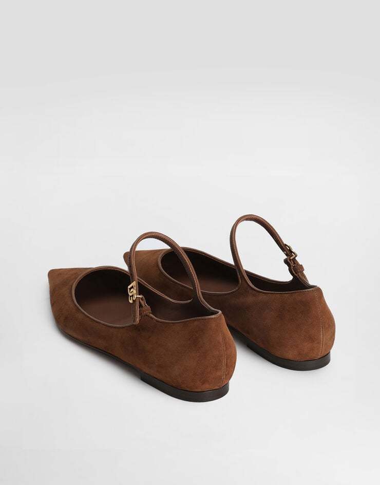Dolce & Gabbana Pointed-toe Ankle-strap Flats In Purple