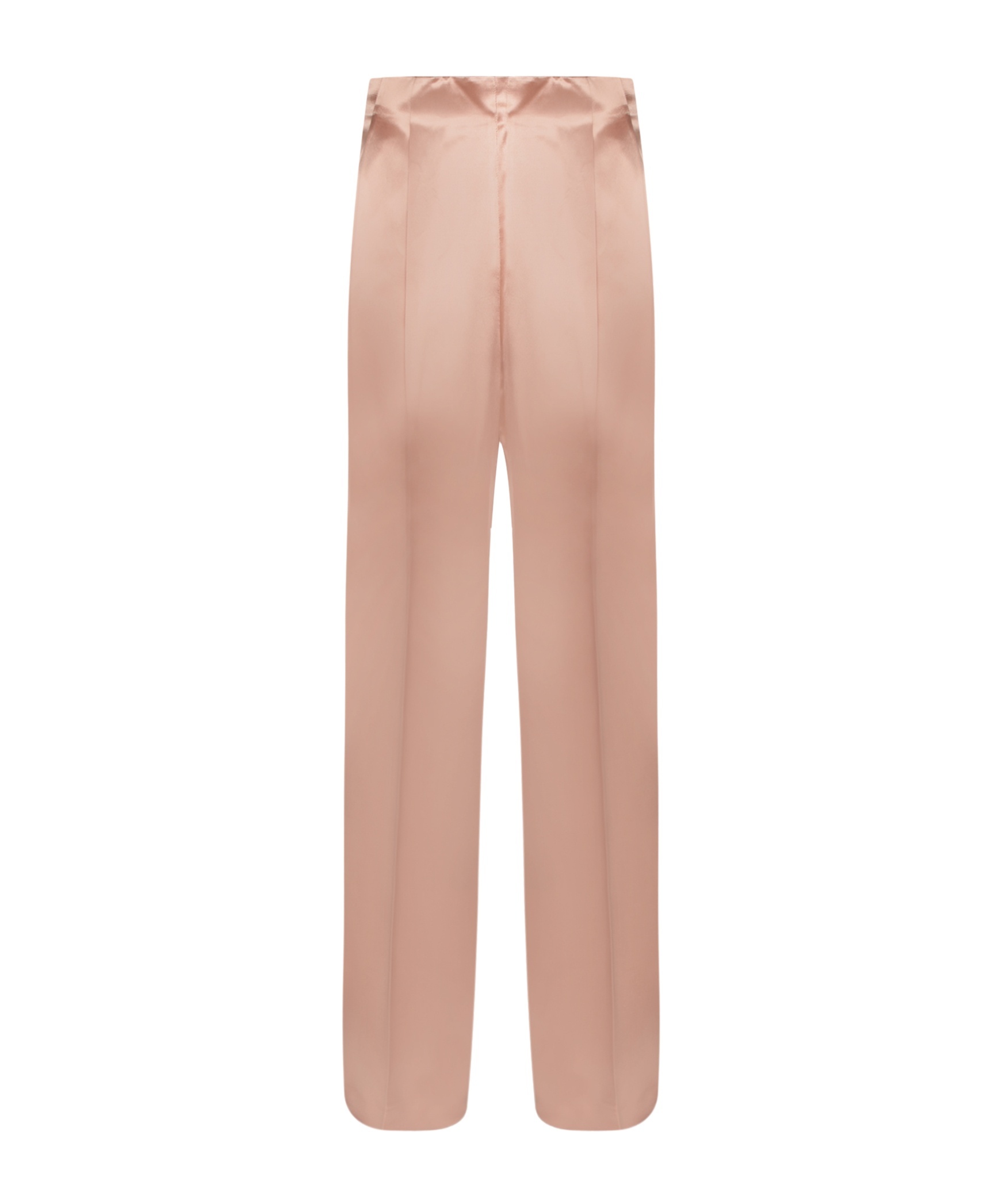 Alberta Ferretti Satin Flared Pants In Neutral