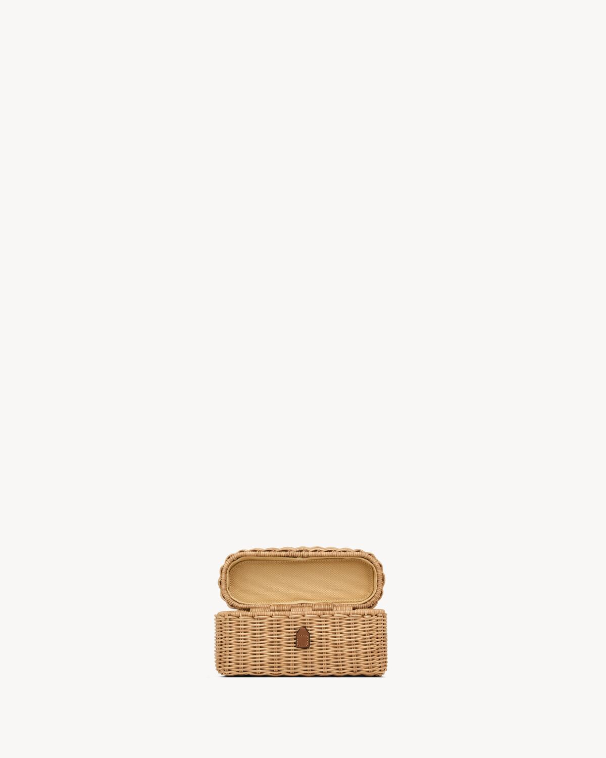 Saint Laurent Gaby Vanity Bag In Osier In Brown