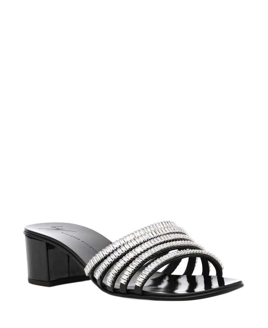 Giuseppe Zanotti Crystal Inlaid High-heeled Sandals In Black