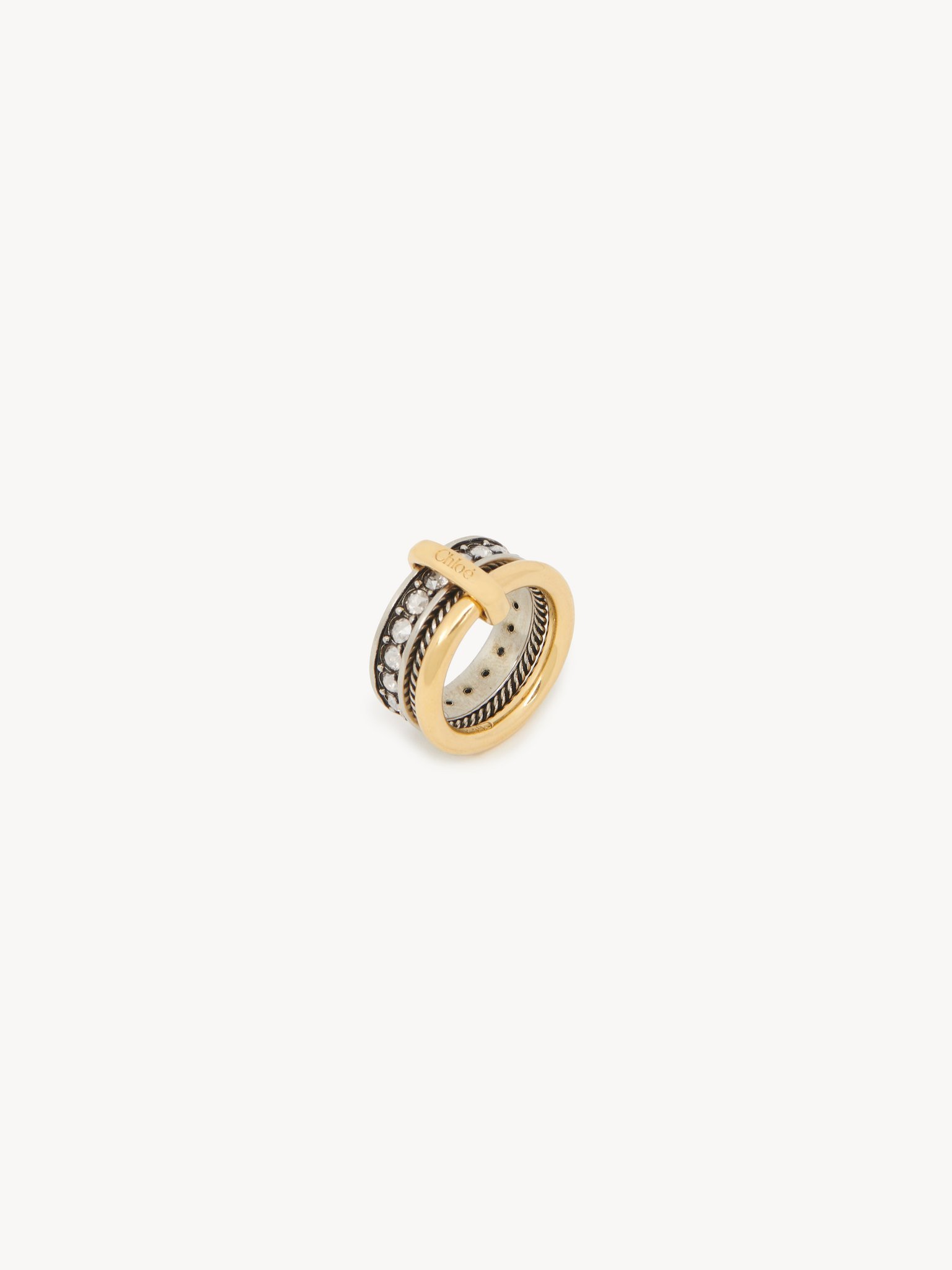 Chloé Beaded Ring In Metallic