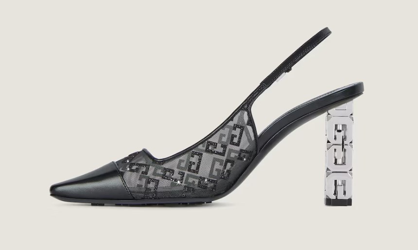 Givenchy G Cube Slingback In Black